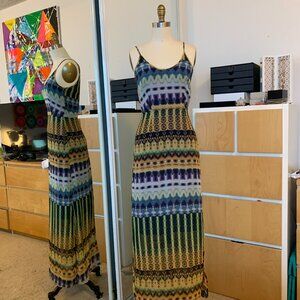 BLUE COLORFUL TRIBAL DRESS